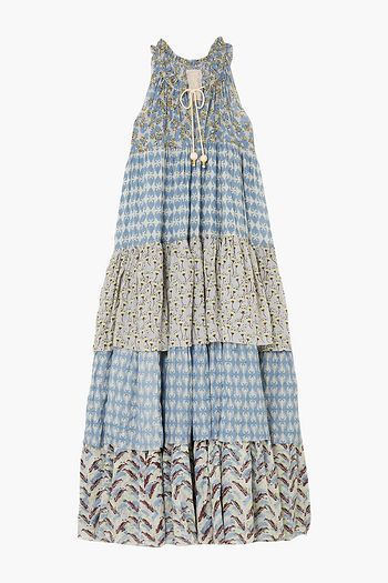 YVONNE S Hippy tiered printed cotton-voile maxi dress