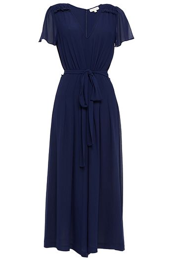 MICHAEL MICHAEL KORS Cropped belted georgette jumpsuit
