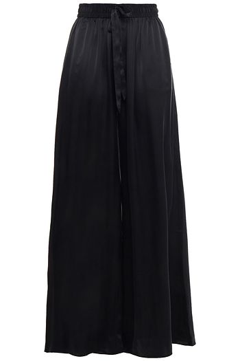 ZIMMERMANN Hose mit weitem Bein aus Seidensatin mit Raffung