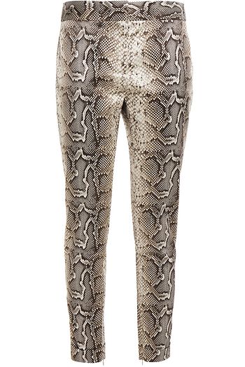 TOM FORD Snake-print cotton-blend twill slim-leg pants