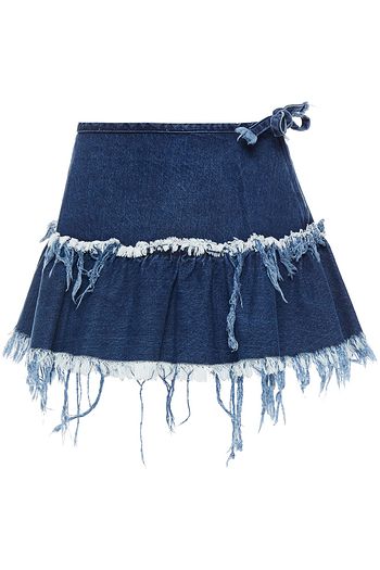 MARQUES' ALMEIDA Frayed denim mini skirt