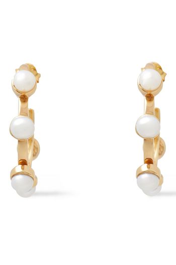 CORNELIA WEBB 24-karat gold-plated freshwater pearl hoop earrings