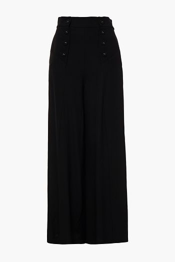 ZIMMERMANN Button-detailed crepe wide-leg pants