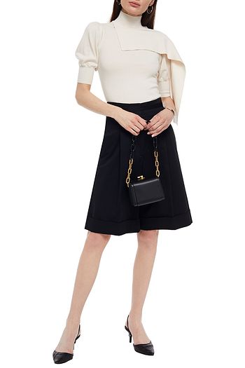 ZIMMERMANN Draped cotton-blend turtleneck top