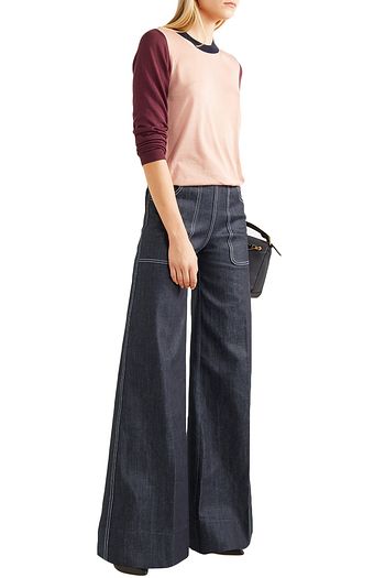 BURBERRY High-rise wide-leg jeans