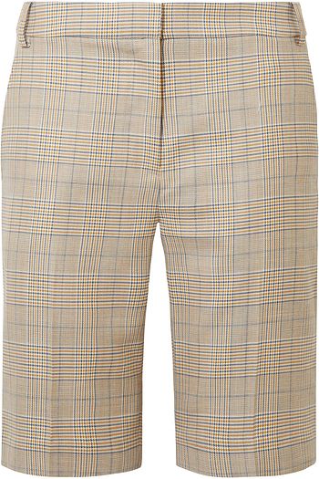 TIBI Prince of Wales wool and silk-blend shorts