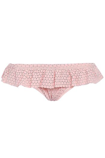 MELISSA ODABASH India ruffled crocheted low-rise bikini briefs