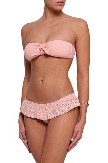 MELISSA ODABASH India ruffled crocheted low-rise bikini briefs