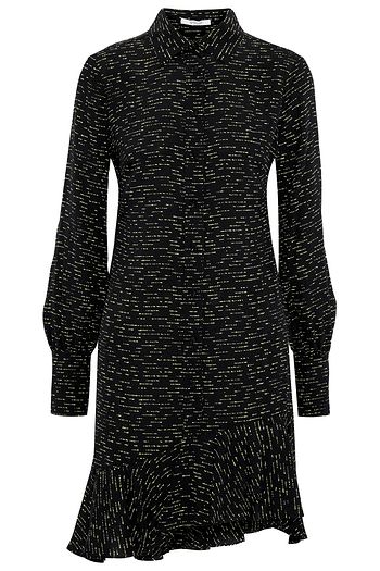 DEREK LAM 10 CROSBY Asymmetric printed silk-jacquard mini dress
