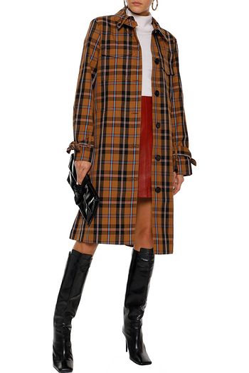 DEREK LAM 10 CROSBY Checked twill coat