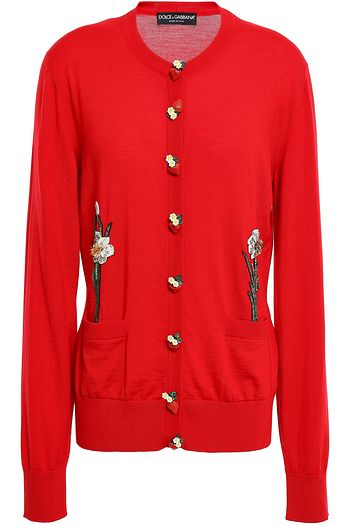 DOLCE & GABBANA Embellished wool cardigan