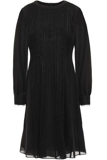 MIKAEL AGHAL Lace-trimmed chiffon dress