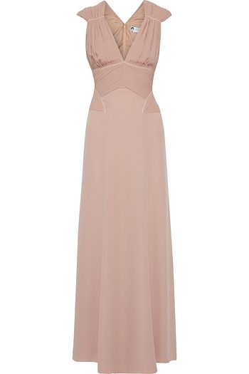 LANVIN Pleated washed-silk gown