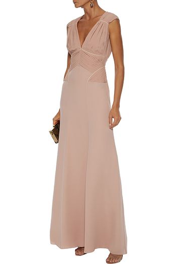 LANVIN Pleated washed-silk gown