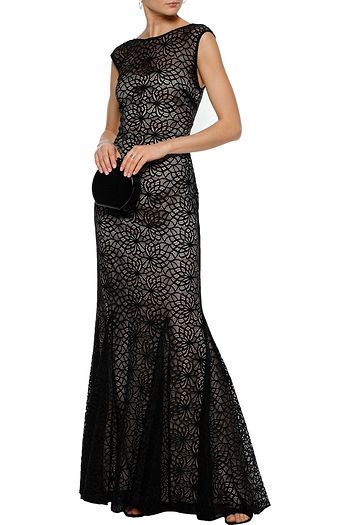 MIKAEL AGHAL Cutout guipure lace gown