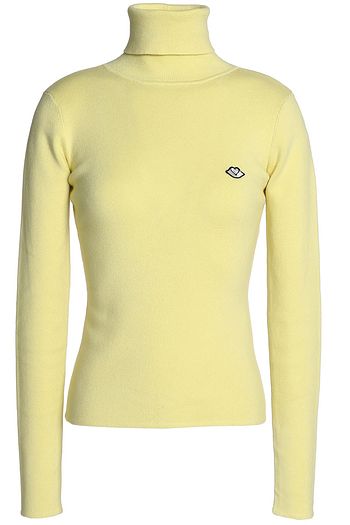 SEE BY CHLOÉ Appliquéd cotton-blend turtleneck top