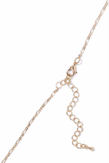 KENNETH JAY LANE Fringed gold-tone stone necklace