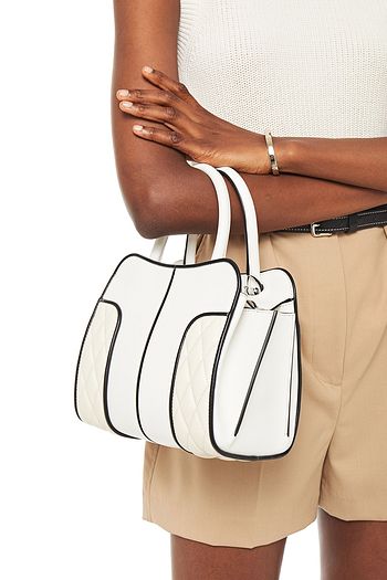 TOD'S Quilted two-tone leather tote
