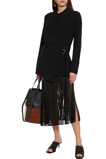 PROENZA SCHOULER Pleated crepe wrap top