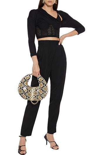 PROENZA SCHOULER Draped slub woven tapered pants