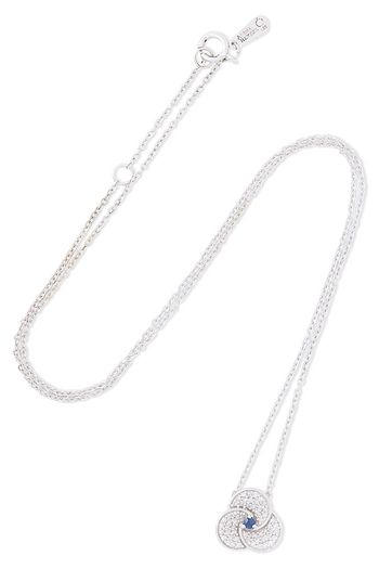 ADINA REYTER Kette aus Sterlingsilber mit Diamanten und Saphiren