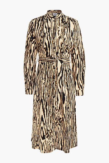 BAUM UND PFERDGARTEN Aena belted printed cotton-poplin midi shirt dress