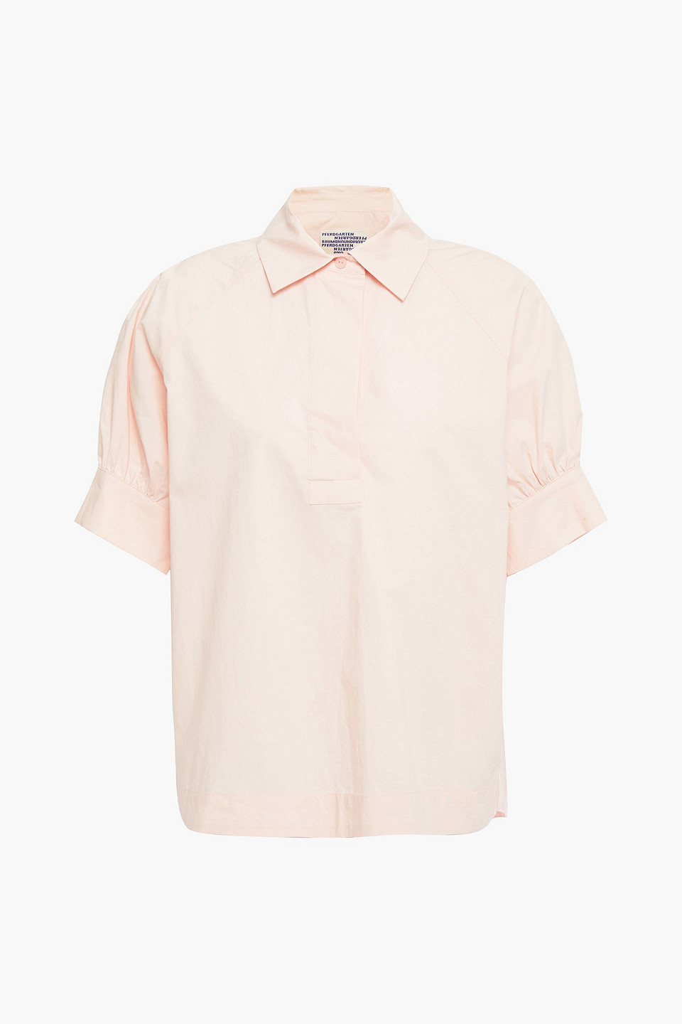 Moana Gathered Organic Cotton-poplin Blouse