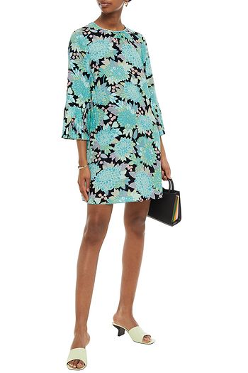 KATE SPADE NEW YORK Dahlia Bloom floral-print crepe mini dress