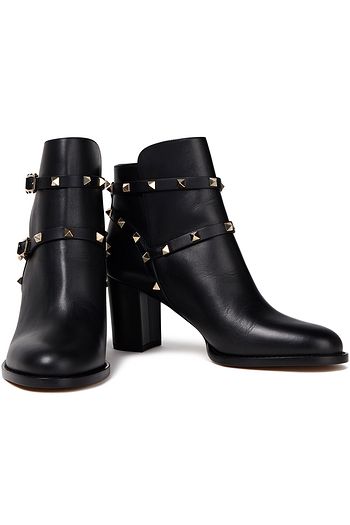 VALENTINO GARAVANI Ankle Boots aus Leder mit Nieten
