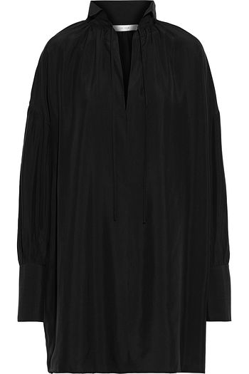 THE ROW Darma gathered silk crepe de chine tunic