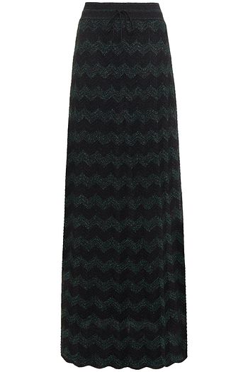 M MISSONI Metallic crochet-knit maxi skirt