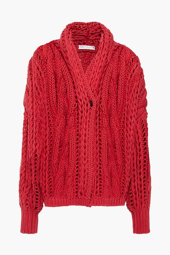BRUNELLO CUCINELLI Cable-knit cotton-blend sweater