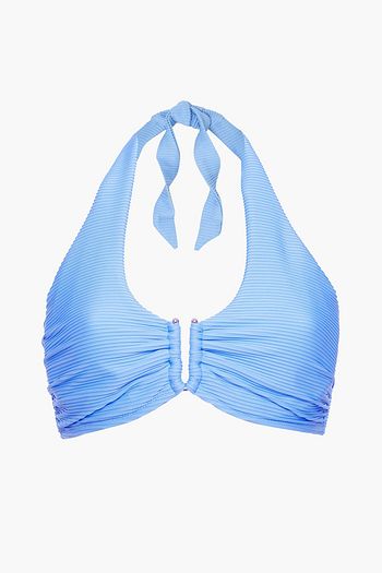 HEIDI KLEIN Ribbed underwired halterneck bikini top