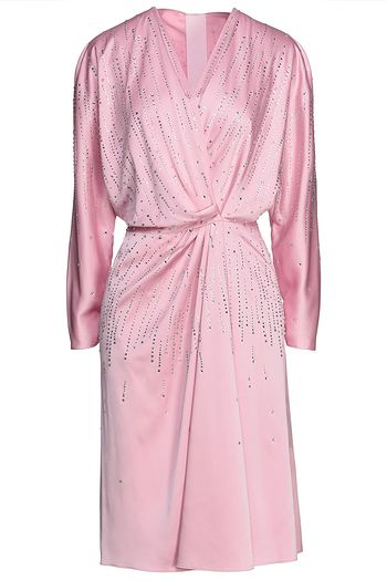 JENNY PACKHAM Crystal-embellished satin-crepe wrap dress