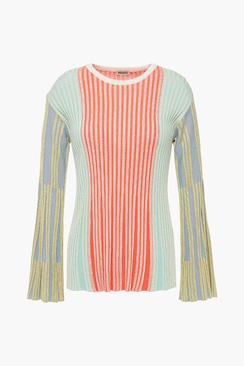 KENZO Color-block jacquard-knit sweater