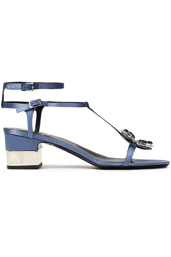 ROGER VIVIER Podium crystal-embellished satin sandals