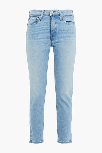 RE/DONE Cropped mid-rise slim-leg jeans
