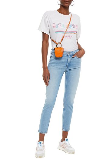 RE/DONE Cropped mid-rise slim-leg jeans