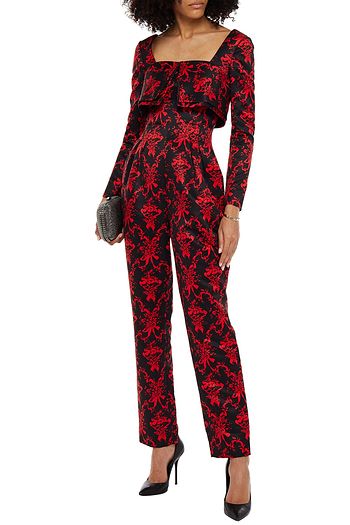 EMILIA WICKSTEAD Grayson printed faille jumpsuit