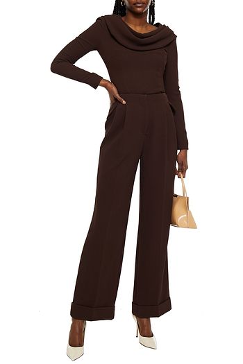 EMILIA WICKSTEAD Claira wool-blend crepe wide-leg pants