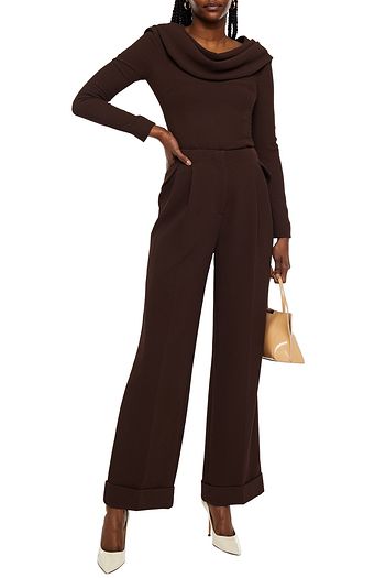 EMILIA WICKSTEAD Corinna draped textured-crepe top