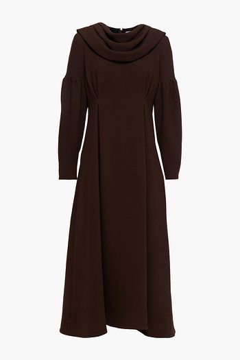 EMILIA WICKSTEAD Amelina draped textured-crepe midi dress