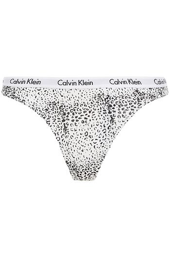 CALVIN KLEIN Leopard-print stretch-cotton jersey mid-rise thong