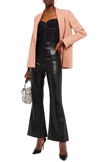 EMILIA WICKSTEAD Sammy faux leather flared pants