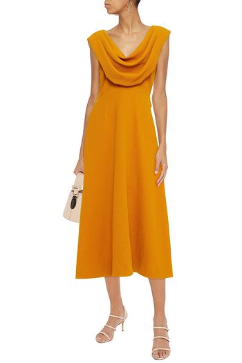 EMILIA WICKSTEAD Effie draped crepe midi dress