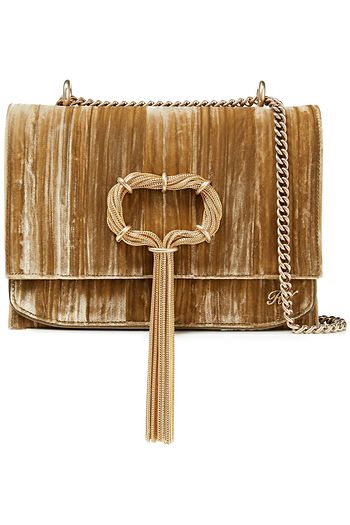 ROGER VIVIER Fringed velvet shoulder bag