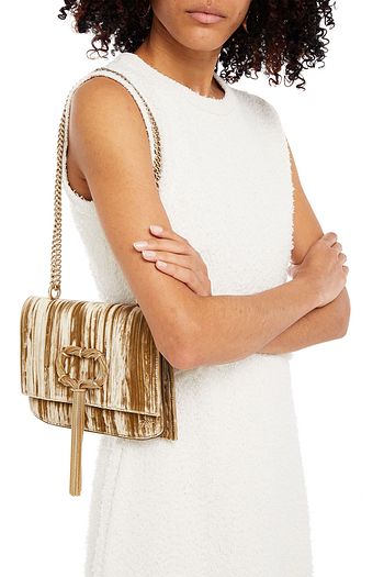 ROGER VIVIER Fringed velvet shoulder bag