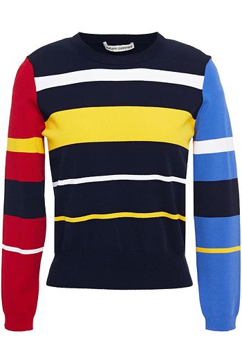 AUTUMN CASHMERE Striped knitted sweater
