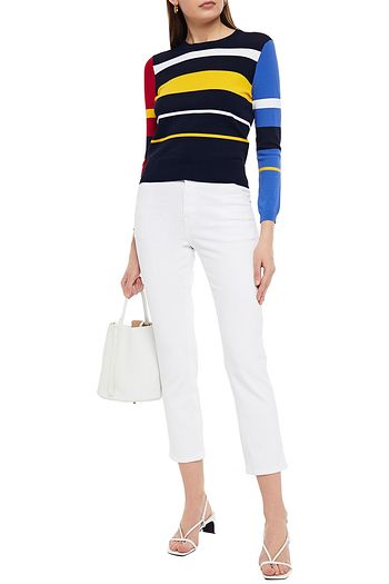 AUTUMN CASHMERE Striped knitted sweater