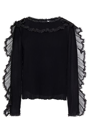 SEE BY CHLOÉ Ruffled plissé-georgette blouse